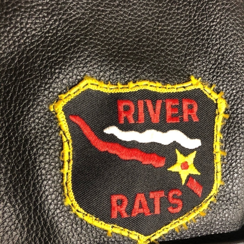 Leather Vest Western Style Biker Size 38 Patches - Picture 8 of 11